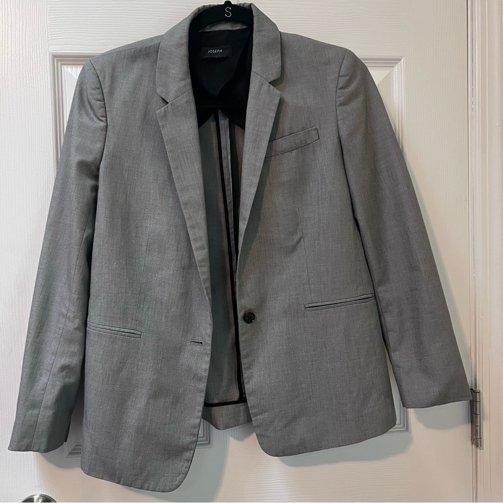 Joseph Women’s Blazer Lightweight Structured Gray Size 36 Spring Summer